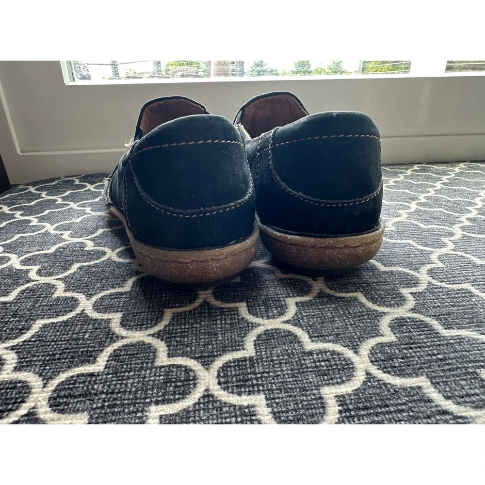 Born Women Nampa Slip On Loafers Black Suede Leather Comfort Shoes Size 11
